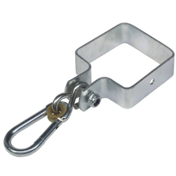 Colier pentru leagăn cu carabină 9x9cm, pătrat Grau 620897